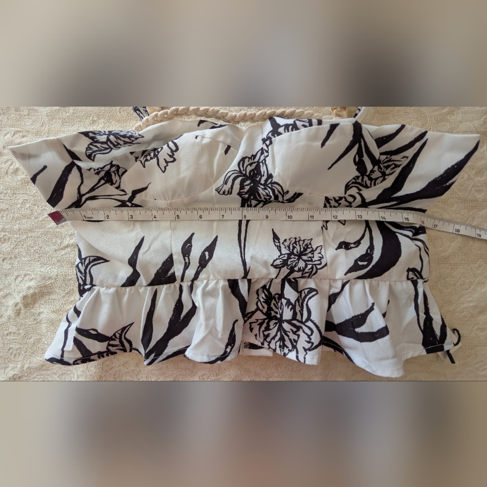 Commense Floral Print Peplum Top With Shorts Set NWT Sz L - Picture 16 of 16
